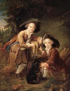 Francois-Hubert Drouais The Comte and chevalier de choiseul as savoyards Sweden oil painting artist
